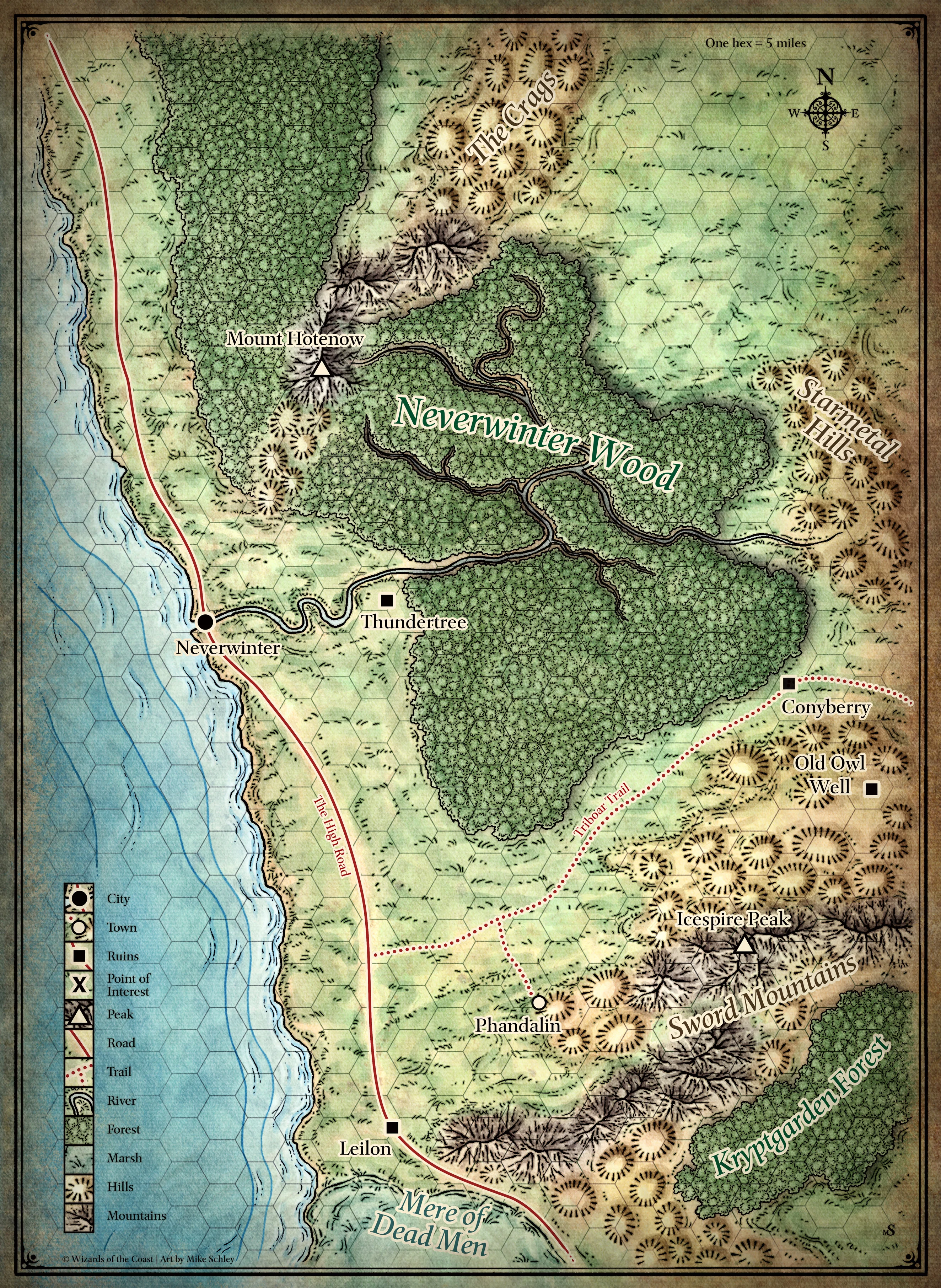 Map of the region